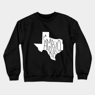 Amarillo, Texas (White Ink) Crewneck Sweatshirt